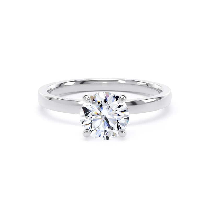 Cate Round Cut Engagement Ring in Platinum 950