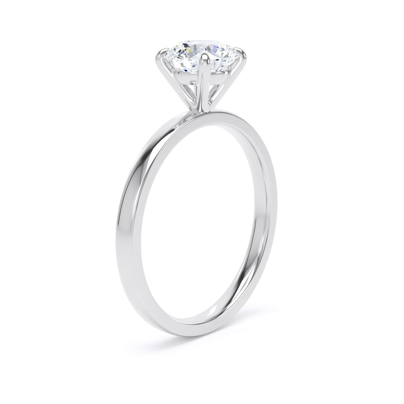 Cate Round Cut Engagement Ring in Platinum 950