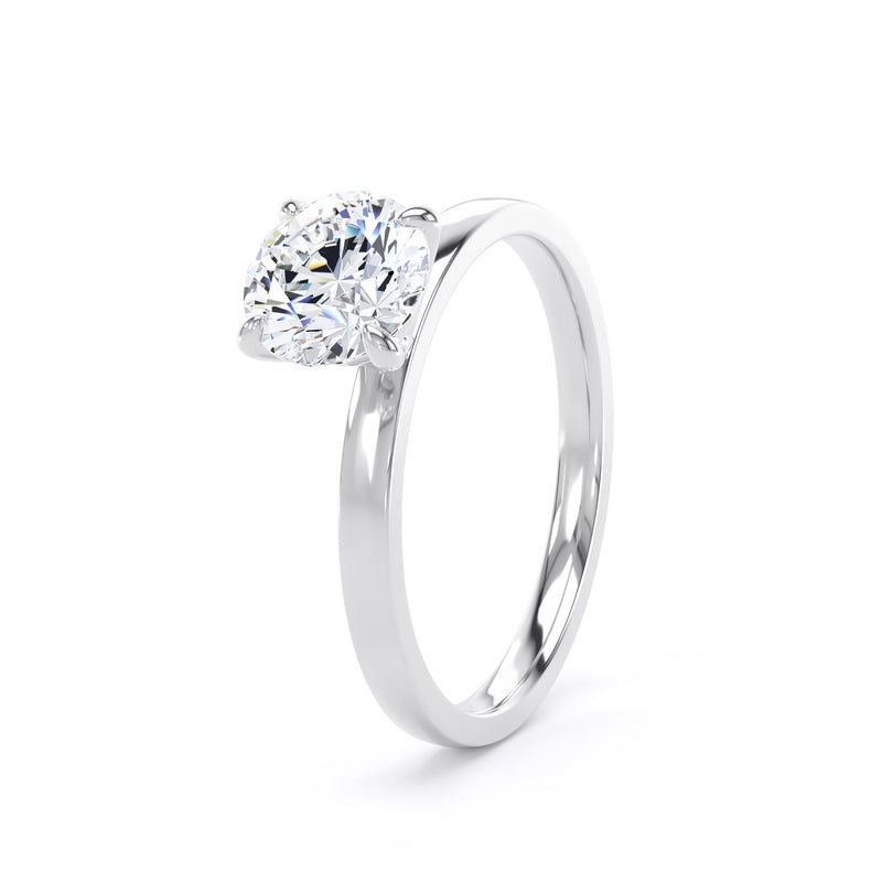 Cate Round Cut Engagement Ring in 9ct White Gold