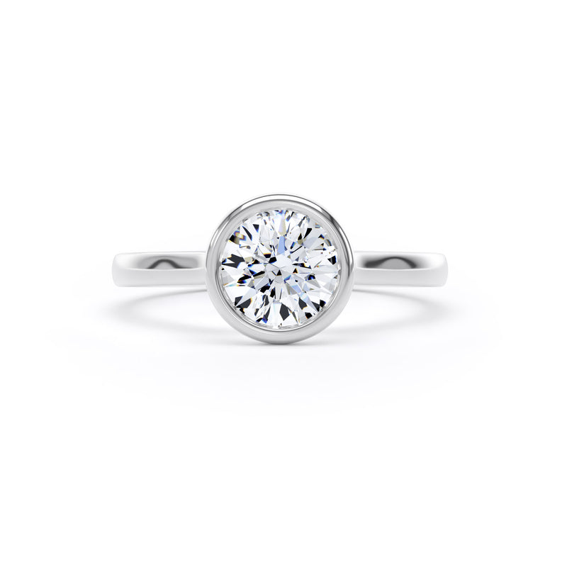 Cara Round Cut Engagement Ring in Platinum 950