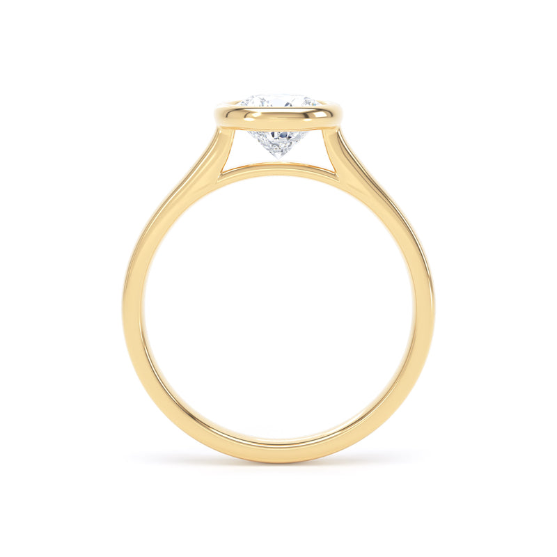Cara Round Cut Engagement Ring in 18ct Yellow Gold