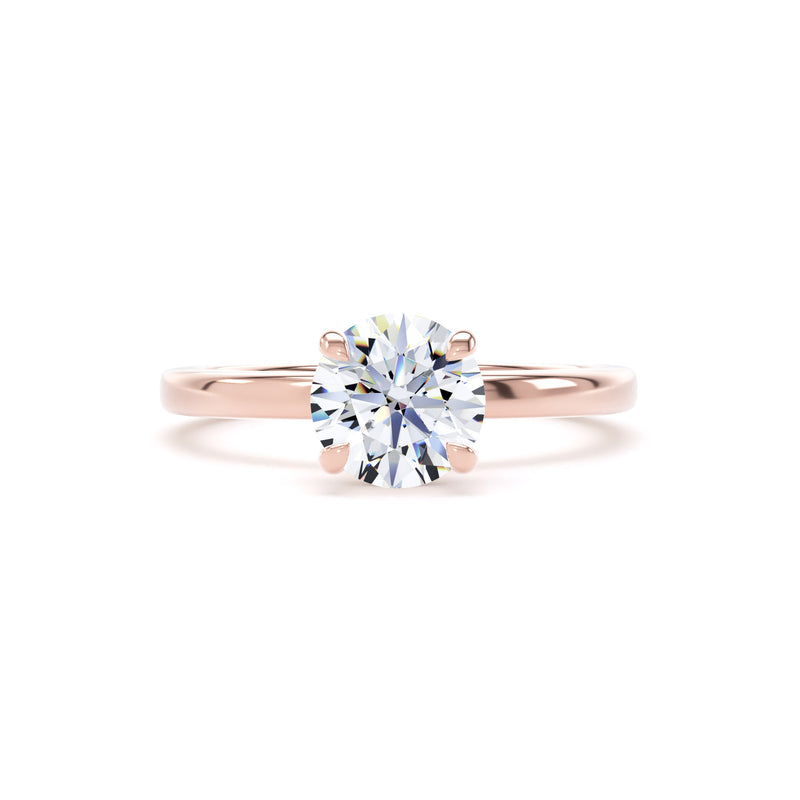 Brooke Round Cut Engagement Ring in 9ct Rose Gold