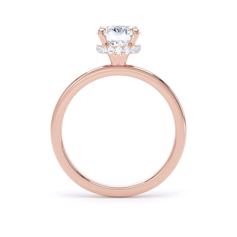 Brooke Round Cut Engagement Ring in 18ct Rose Gold