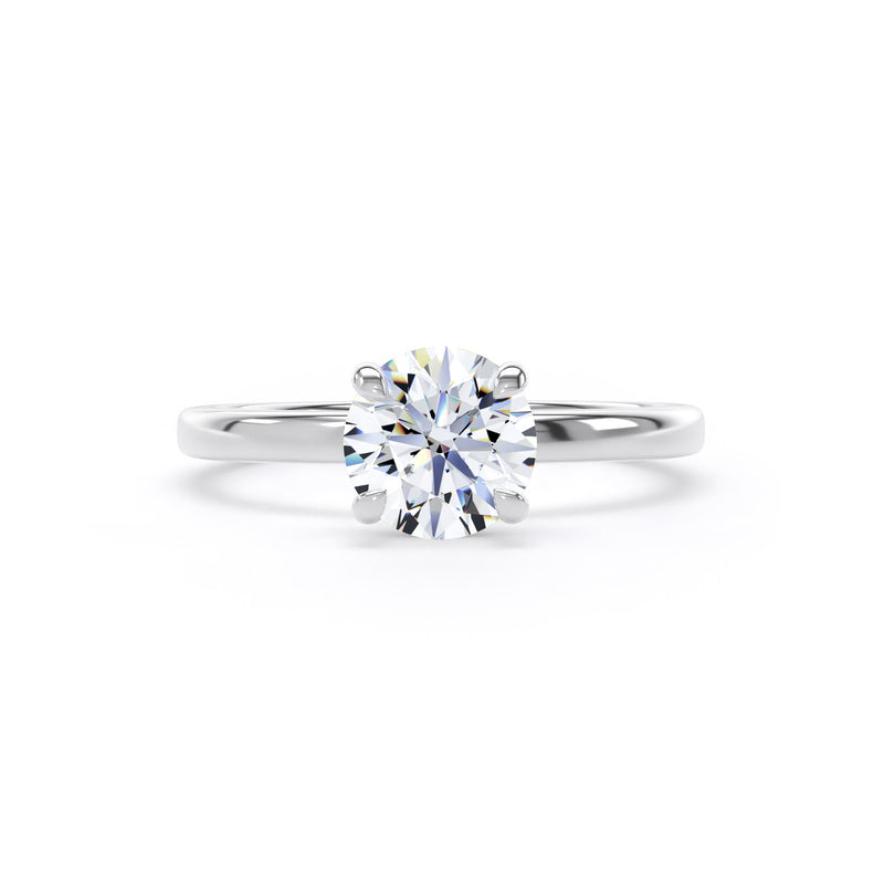 Brooke Round Cut Engagement Ring in 18ct White Gold