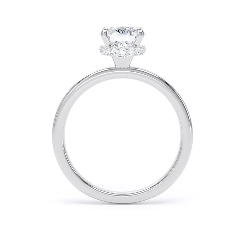 Brooke Round Cut Engagement Ring in 18ct White Gold