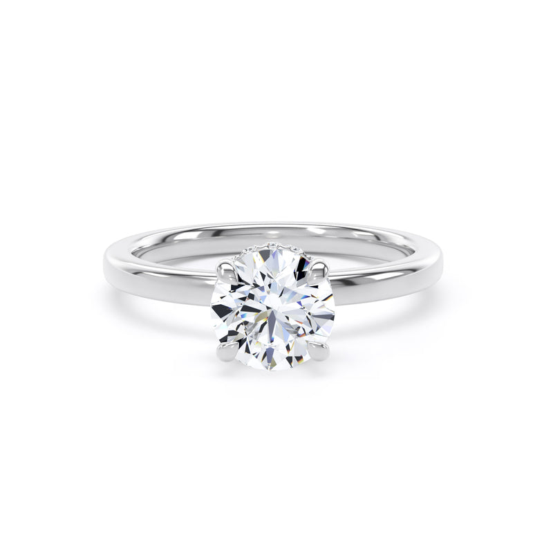 Brooke Round Cut Engagement Ring in Platinum 950
