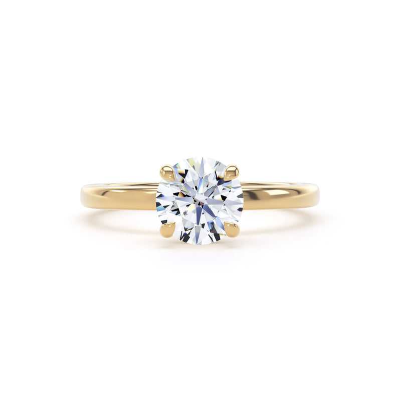 Brooke Round Cut Engagement Ring in 18ct Yellow Gold
