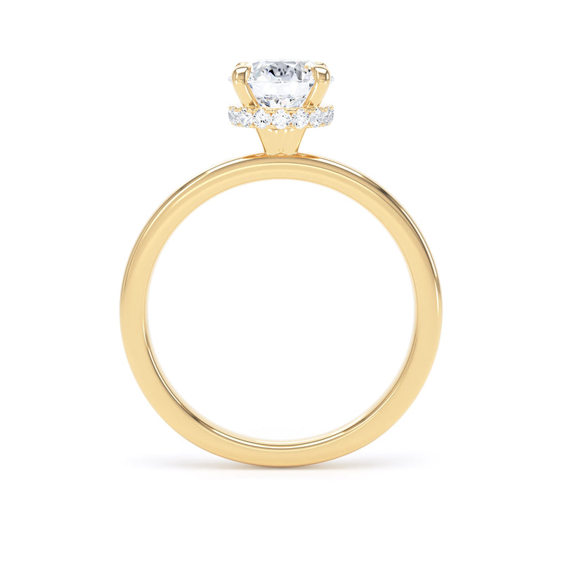 Brooke Round Cut Engagement Ring in 9ct Yellow Gold
