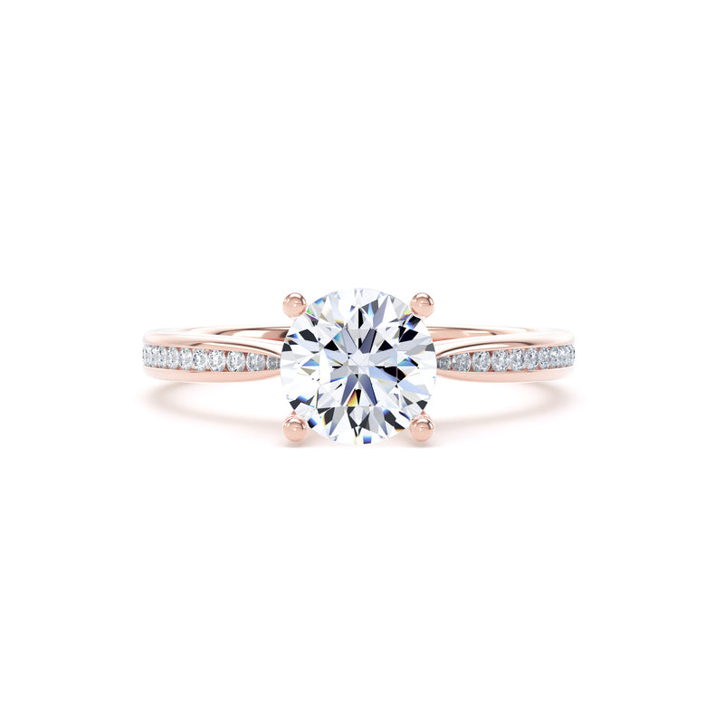 Blair Round Cut Engagement Ring in 18ct Rose Gold