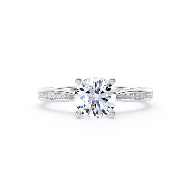 Blair Round Cut Engagement Ring in 18ct White Gold