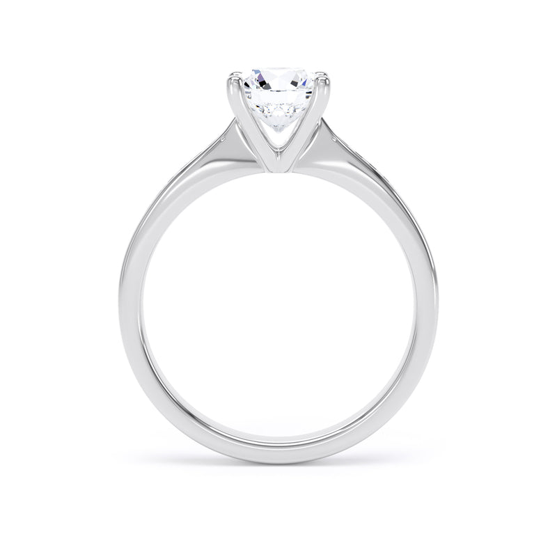 Blair Round Cut Engagement Ring in 18ct White Gold