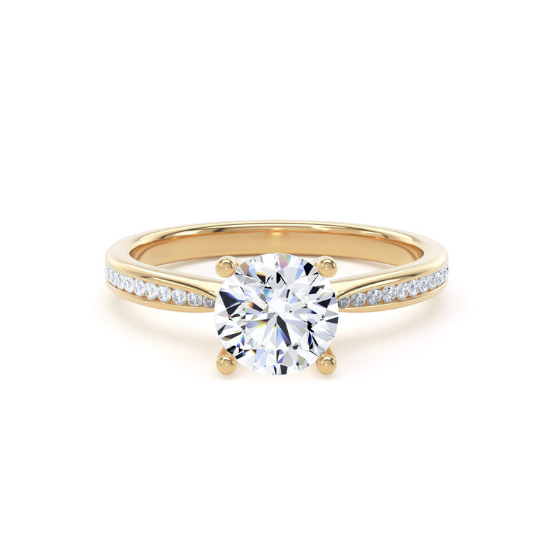 Blair Round Cut Engagement Ring in 18ct Yellow Gold
