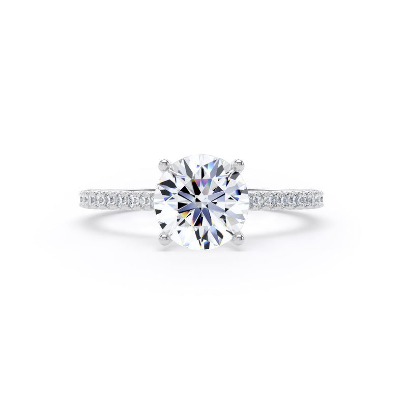 Beth Round Cut Engagement Ring in 18ct White Gold