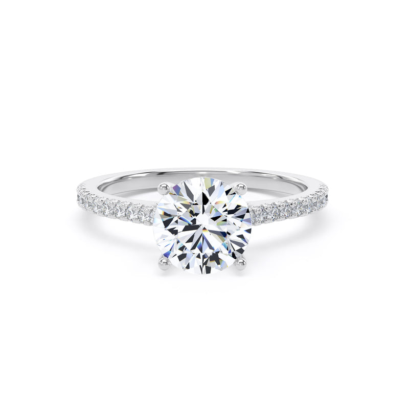 Beth Round Cut Engagement Ring in 18ct White Gold