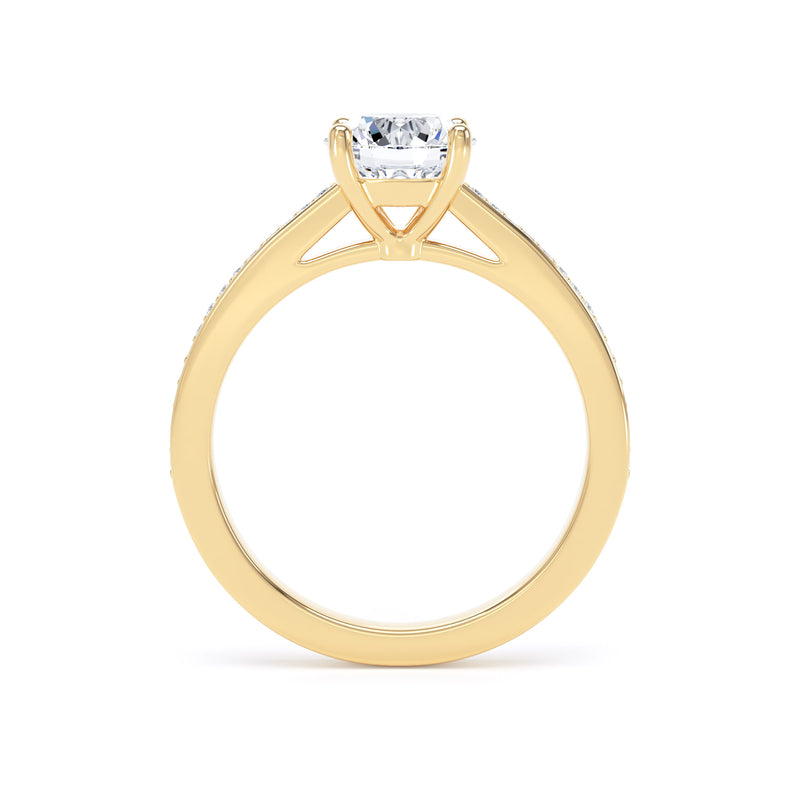 Belle Round Cut Engagement Ring in 9ct Yellow Gold