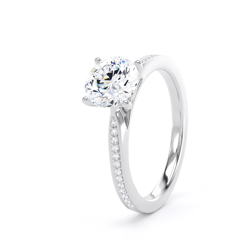 Bea Round Cut Engagement Ring in Platinum 950