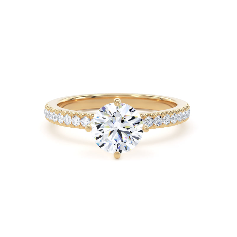 April Round Cut Engagement Ring in 18ct Yellow Gold