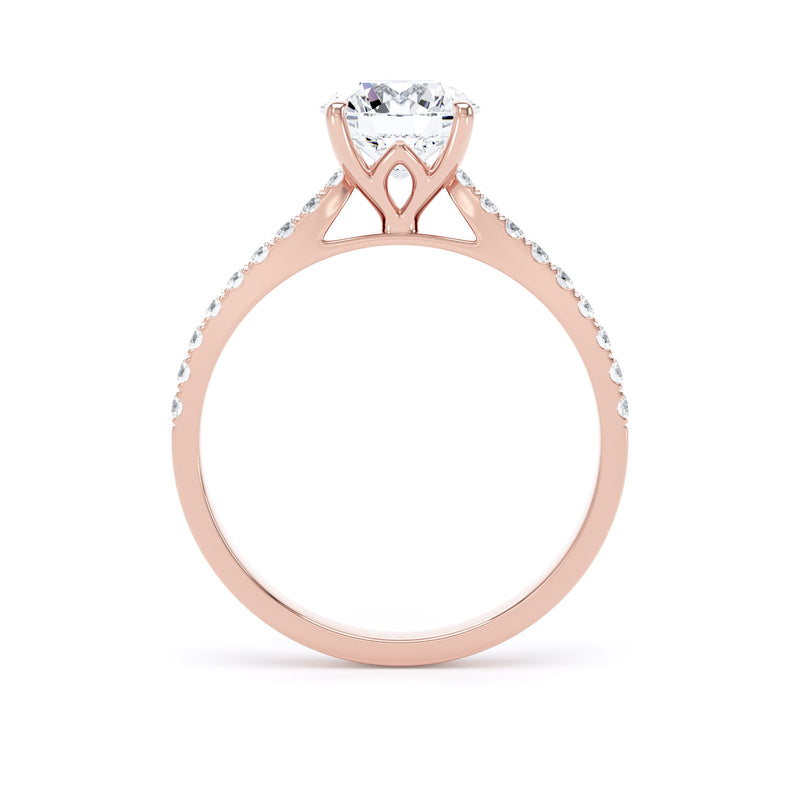 Anne Round Cut Engagement Ring in 18ct Rose Gold