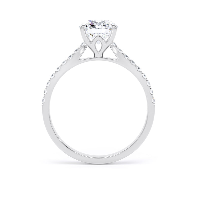Anne Round Cut Engagement Ring in Platinum 950