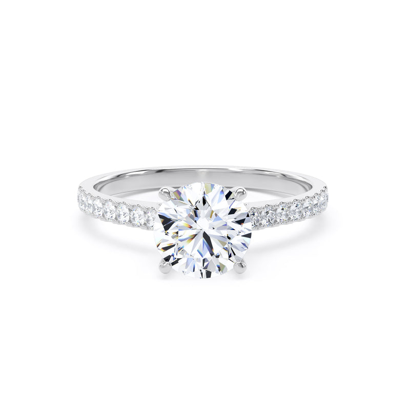 Anne Round Cut Engagement Ring in Platinum 950
