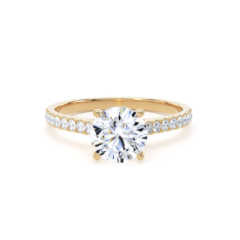 Anne Round Cut Engagement Ring in 18ct Yellow Gold