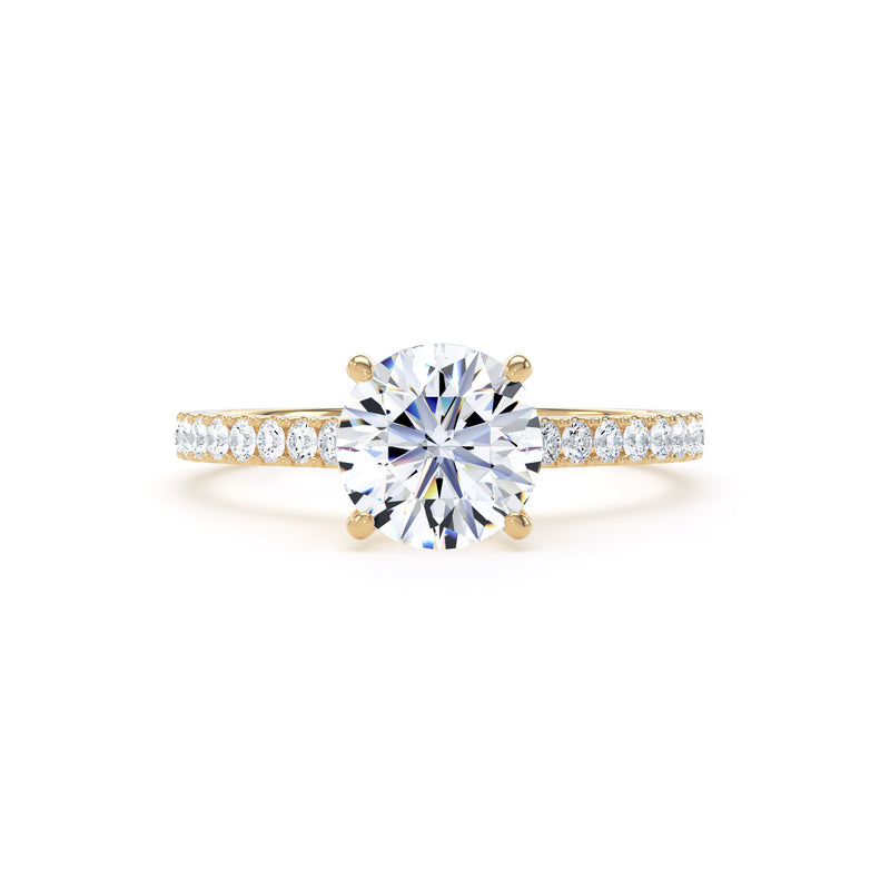 Anne Round Cut Engagement Ring in 9ct Yellow Gold