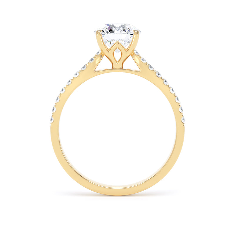 Anne Round Cut Engagement Ring in 9ct Yellow Gold