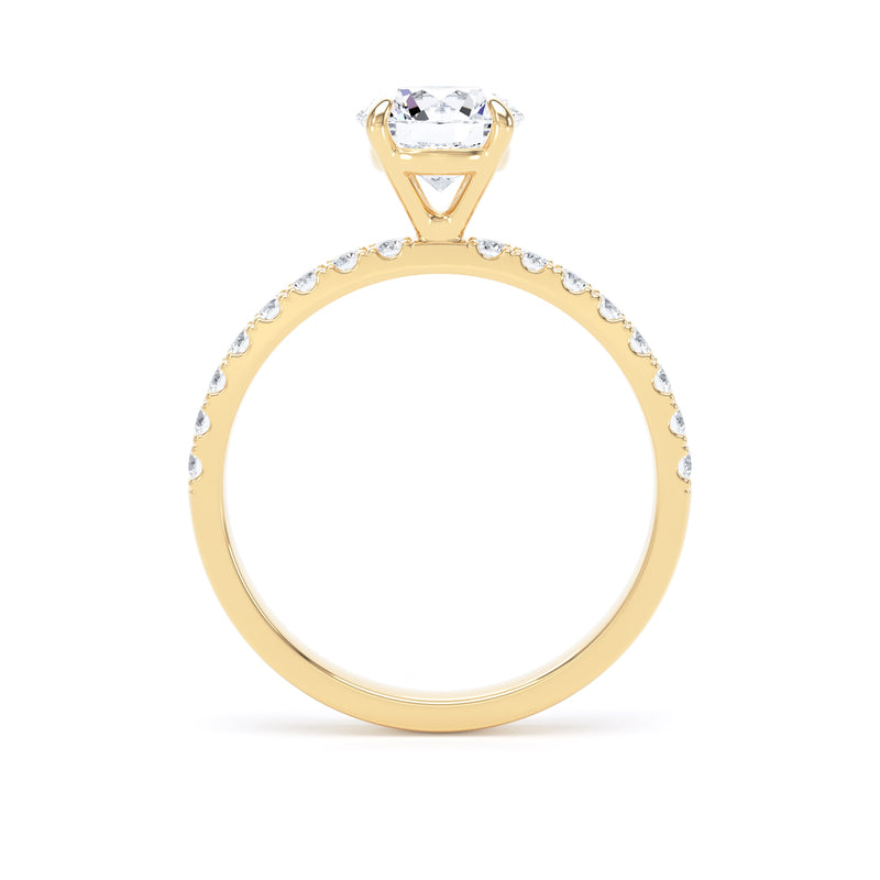 Ana Round Cut Engagement Ring in 9ct Yellow Gold