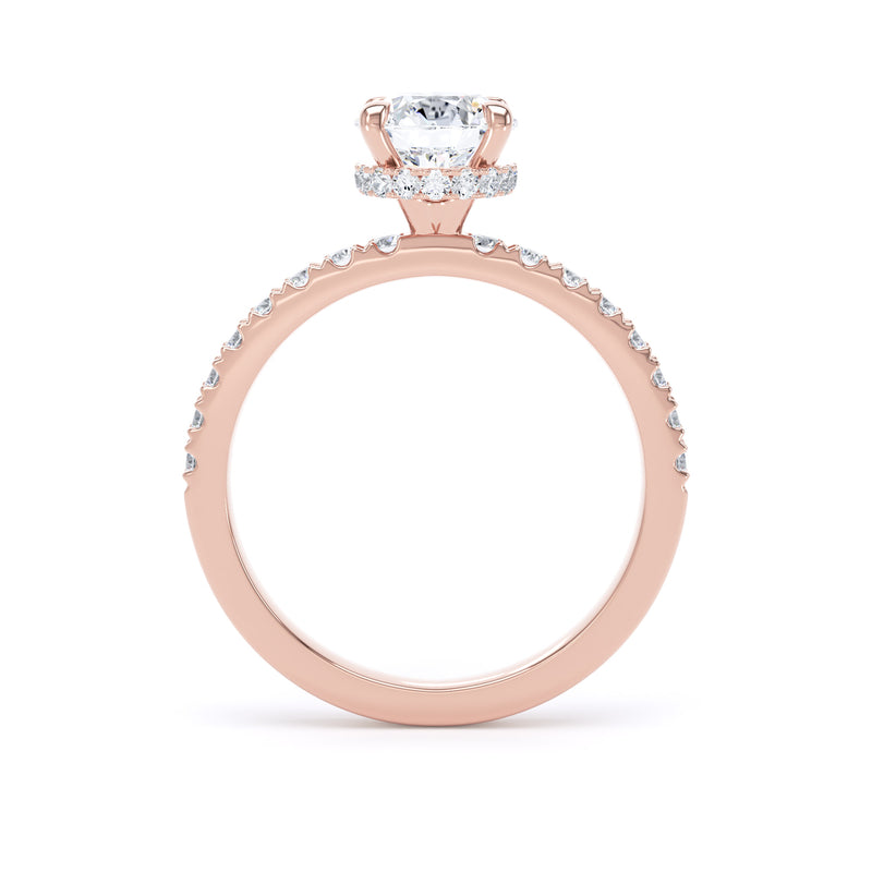 Amy Round Cut Engagement Ring in 18ct Rose Gold
