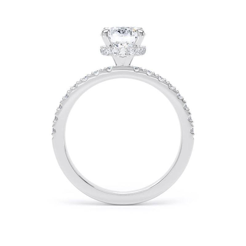 Amy Round Cut Engagement Ring in Platinum 950