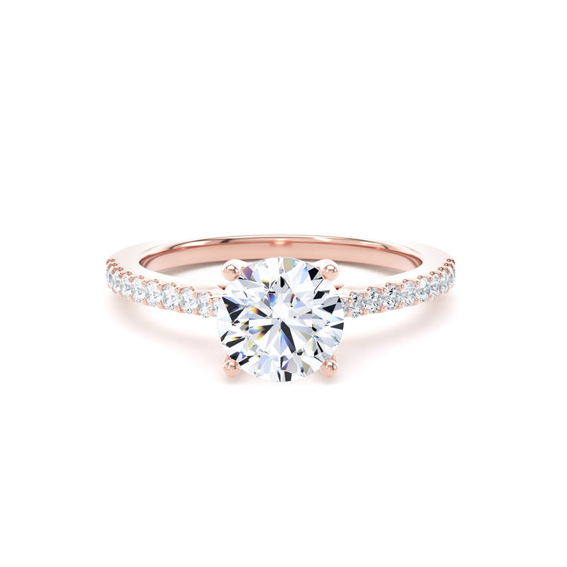 Ada Round Cut Engagement Ring in 18ct Rose Gold