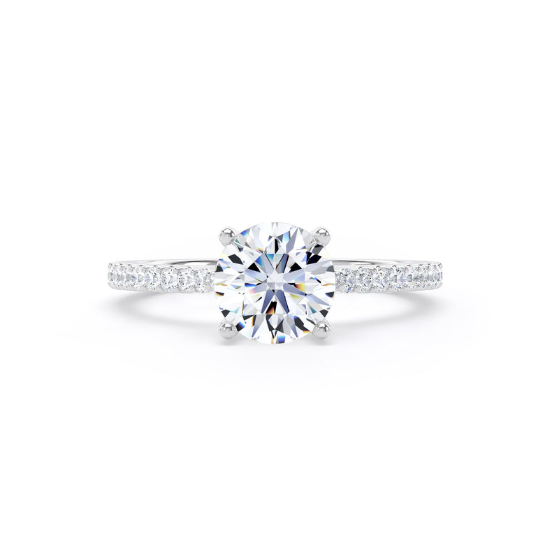 Ada Round Cut Engagement Ring in 9ct White Gold