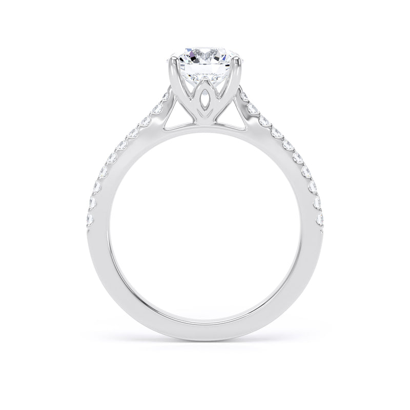 Ada Round Cut Engagement Ring in Platinum 950