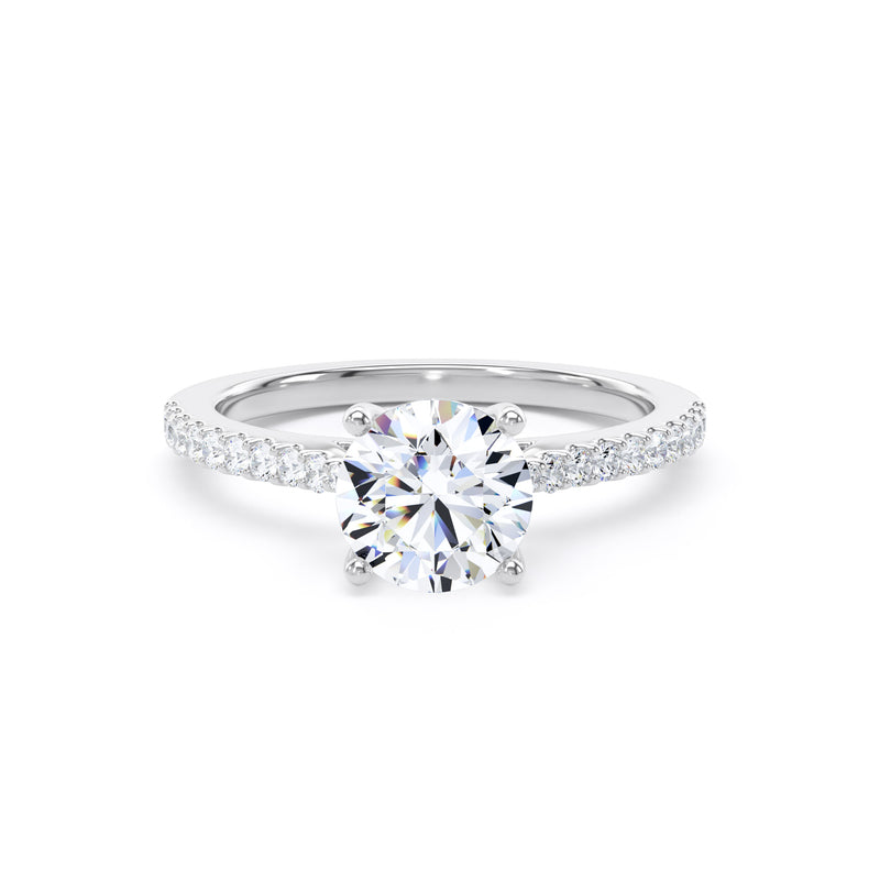 Ada Round Cut Engagement Ring in Platinum 950
