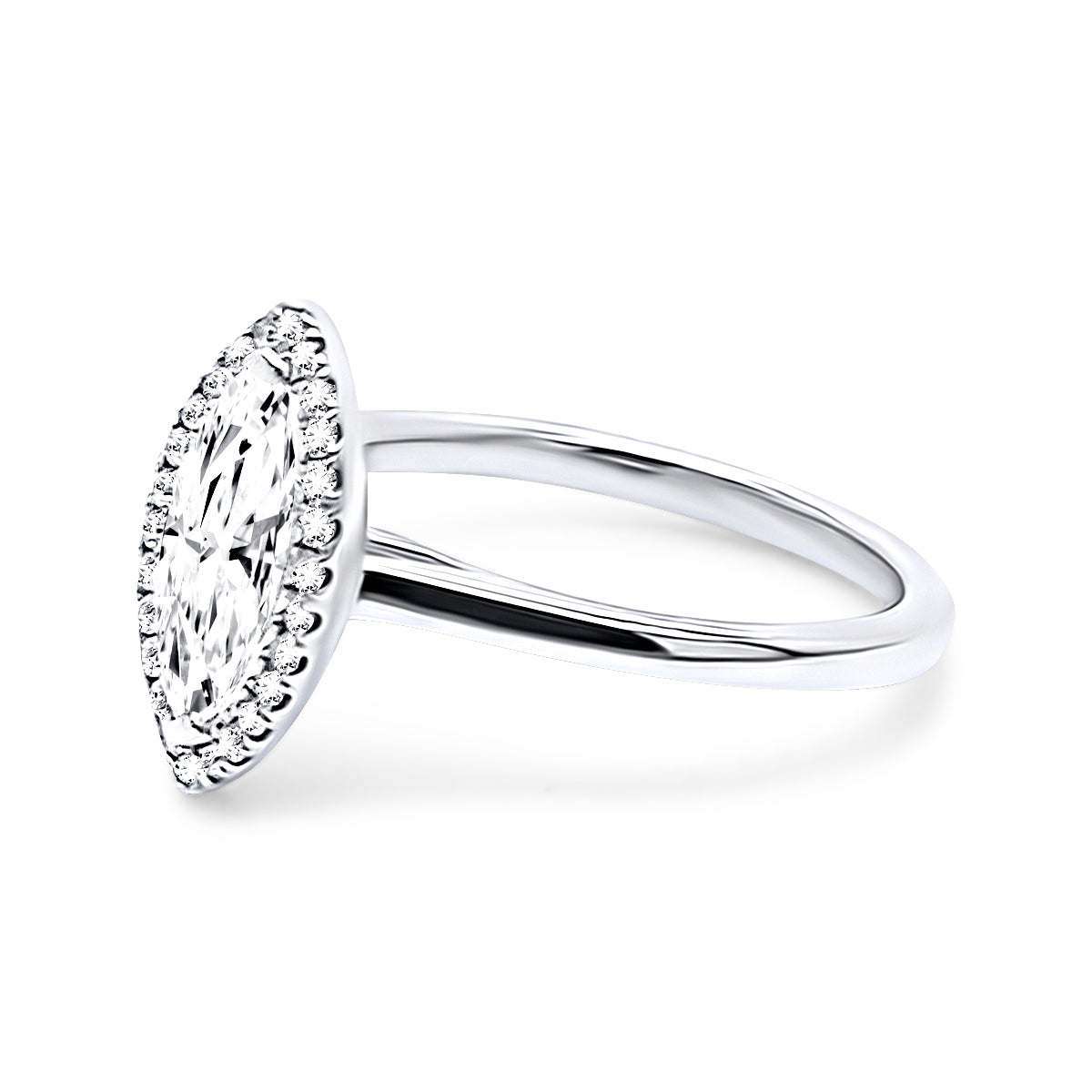 Platinum Marquise Diamond Engagement Ring