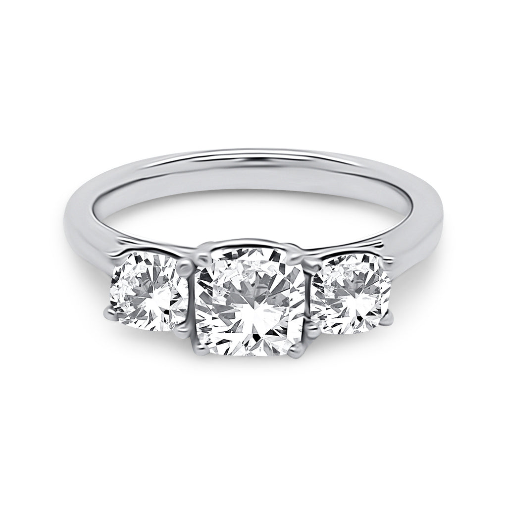 Platinum Diamond Trilogy Engagement Ring