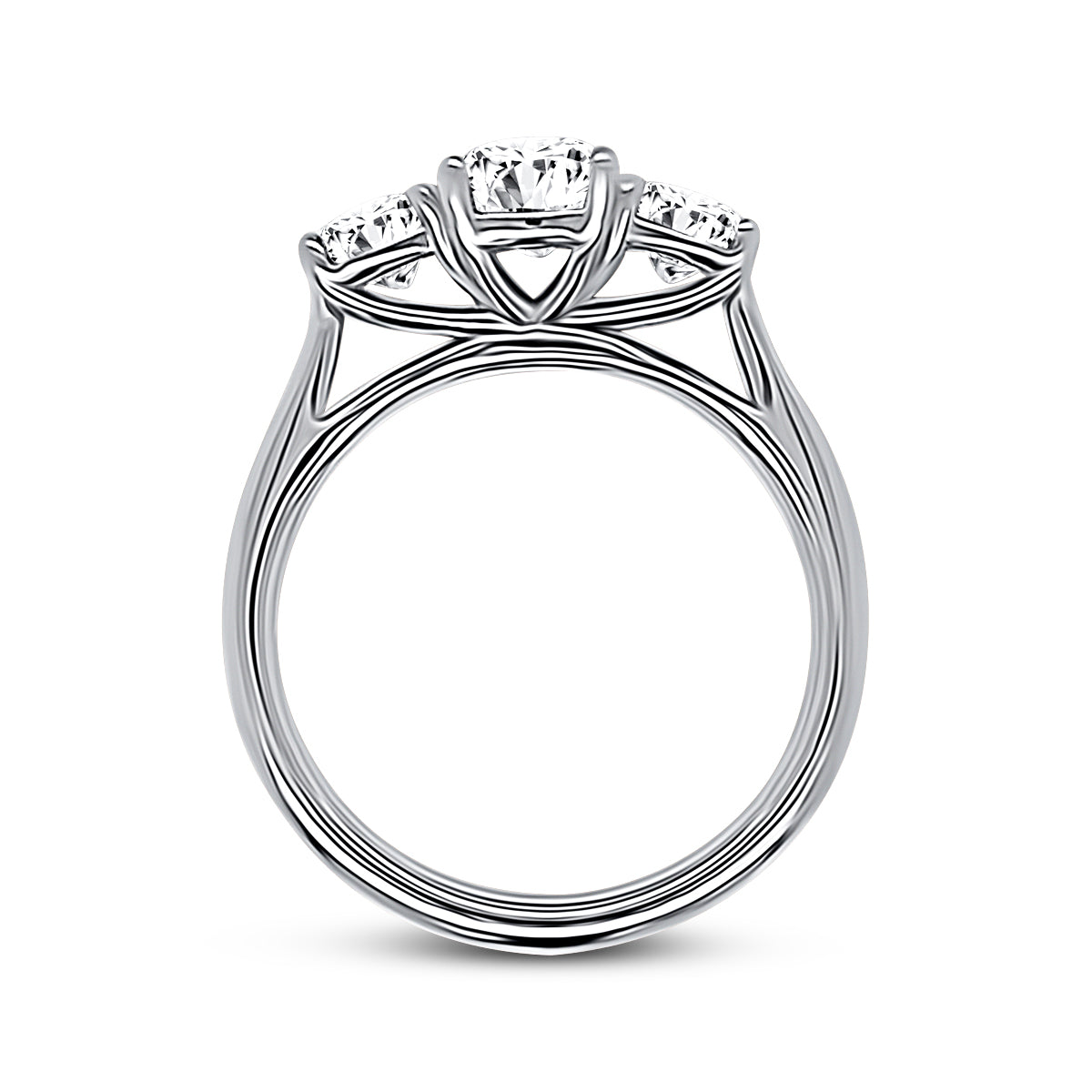 Platinum Diamond Trilogy Engagement Ring