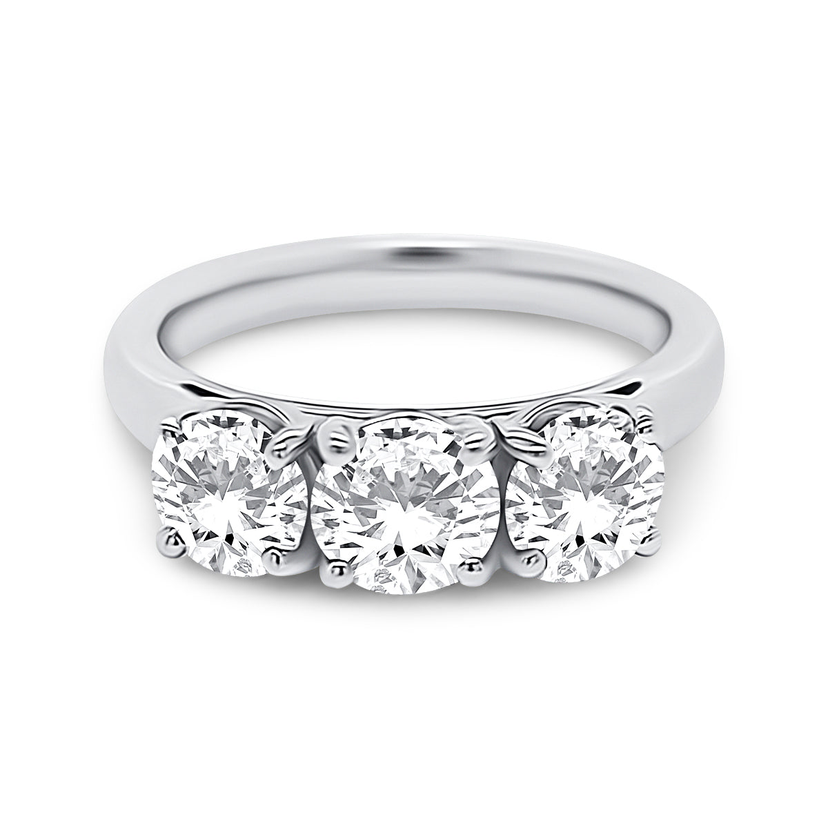 Platinum Diamond Trilogy Engagement Ring