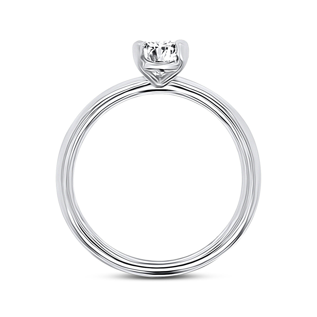 Platinum Pear Solitaire Diamond Engagement Ring