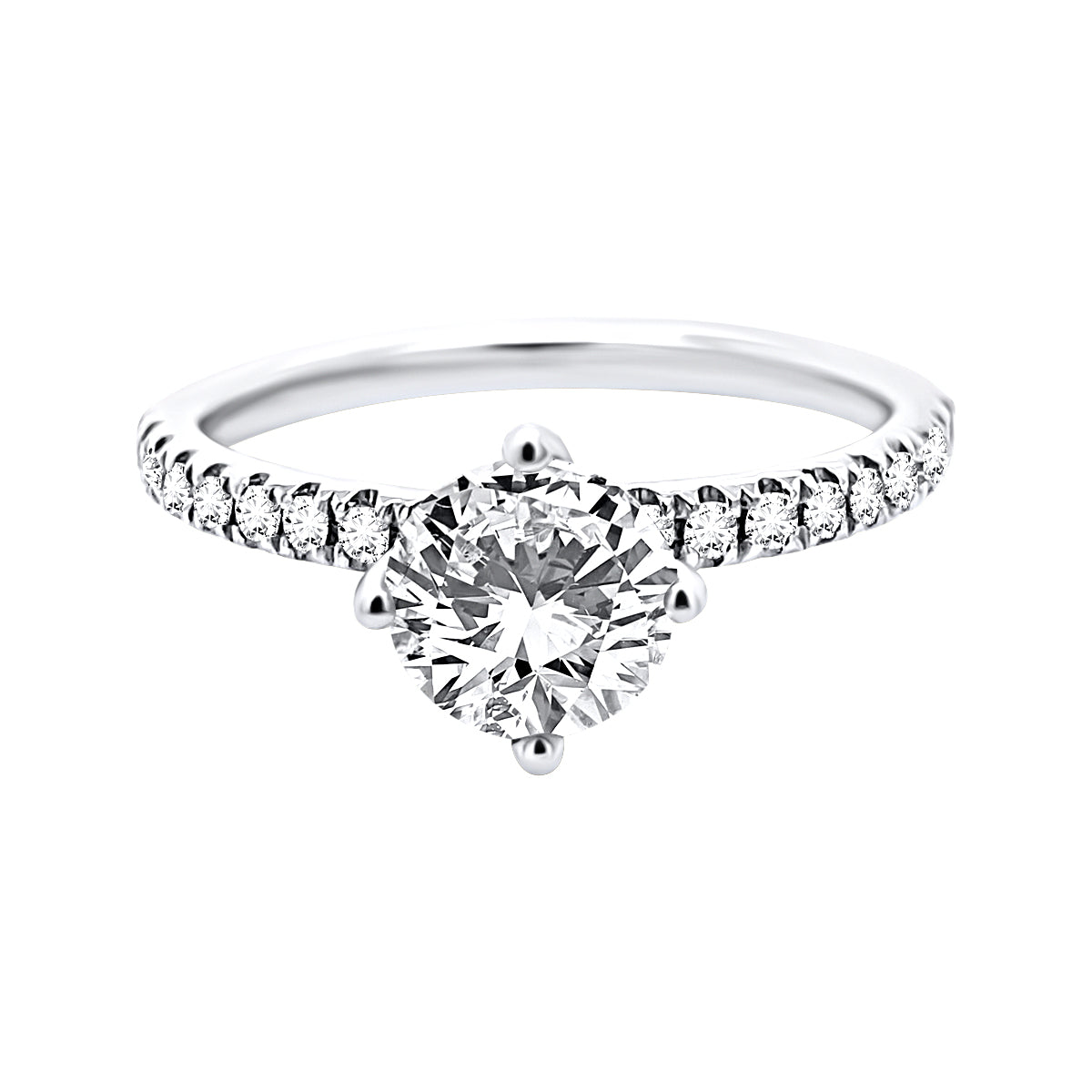 Platinum Round Diamond Engagement Ring