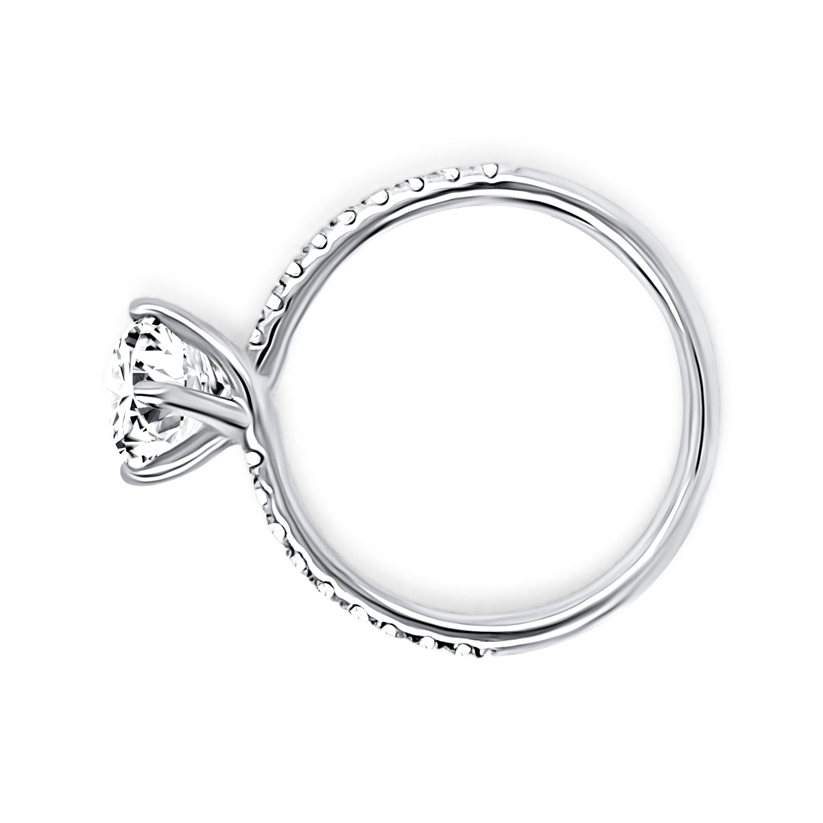 Platinum Round Diamond Engagement Ring