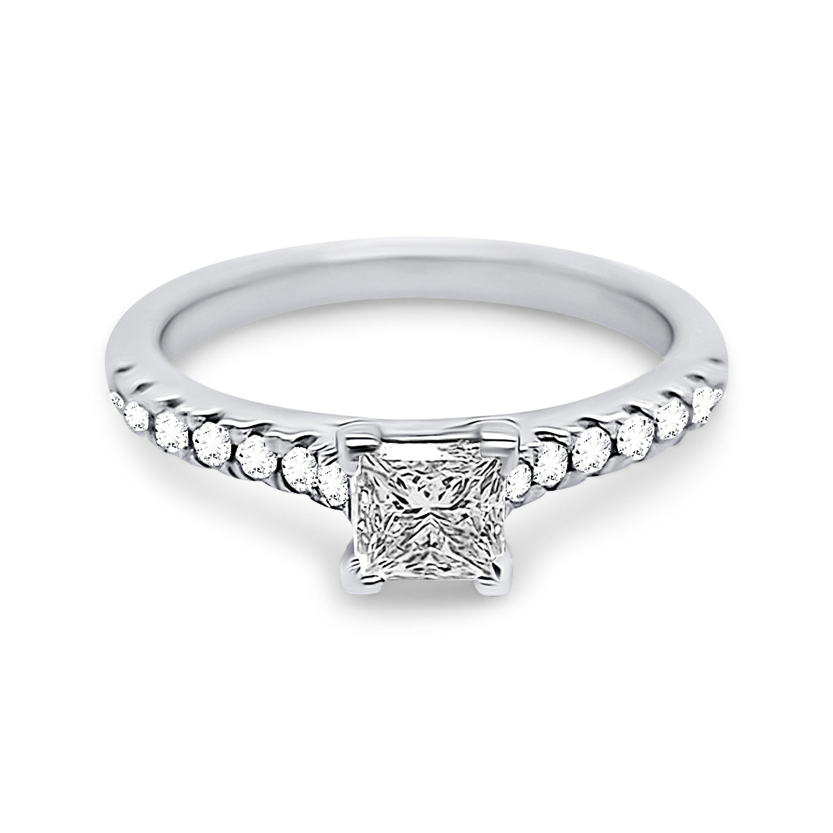 Platinum Princess Cut Diamond Engagement Ring