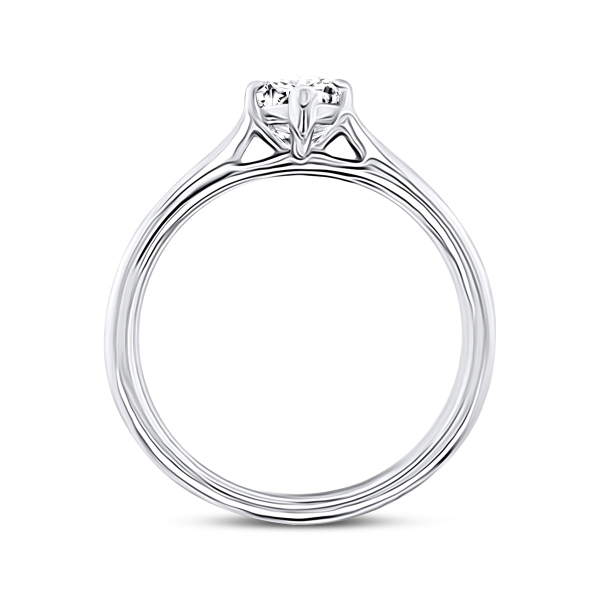 Platinum Marquise Solitaire Diamond Engagement Ring