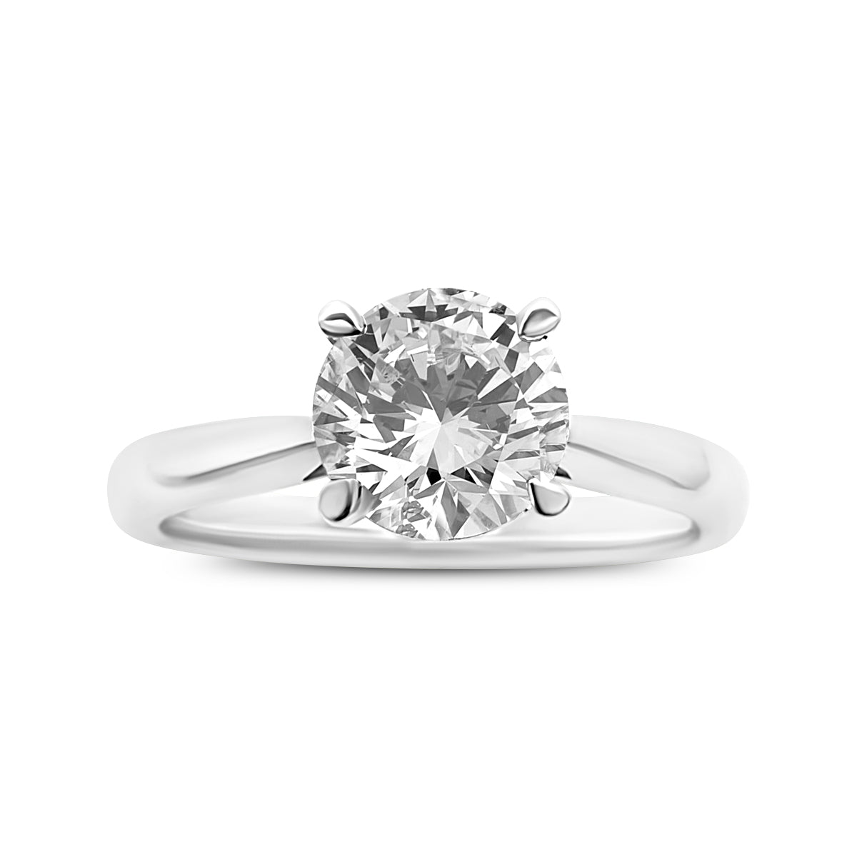 Platinum Solitaire Diamond Engagement Ring