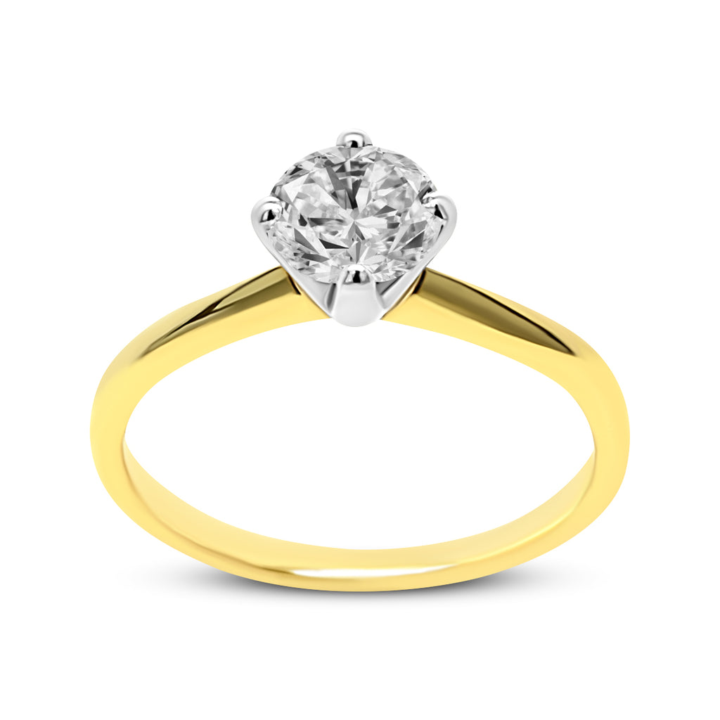 18K Yellow Gold Diamond Engagement Ring