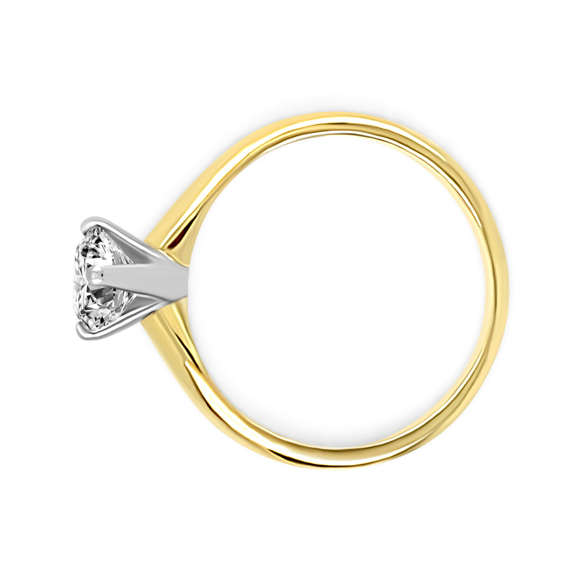18K Yellow Gold Diamond Engagement Ring