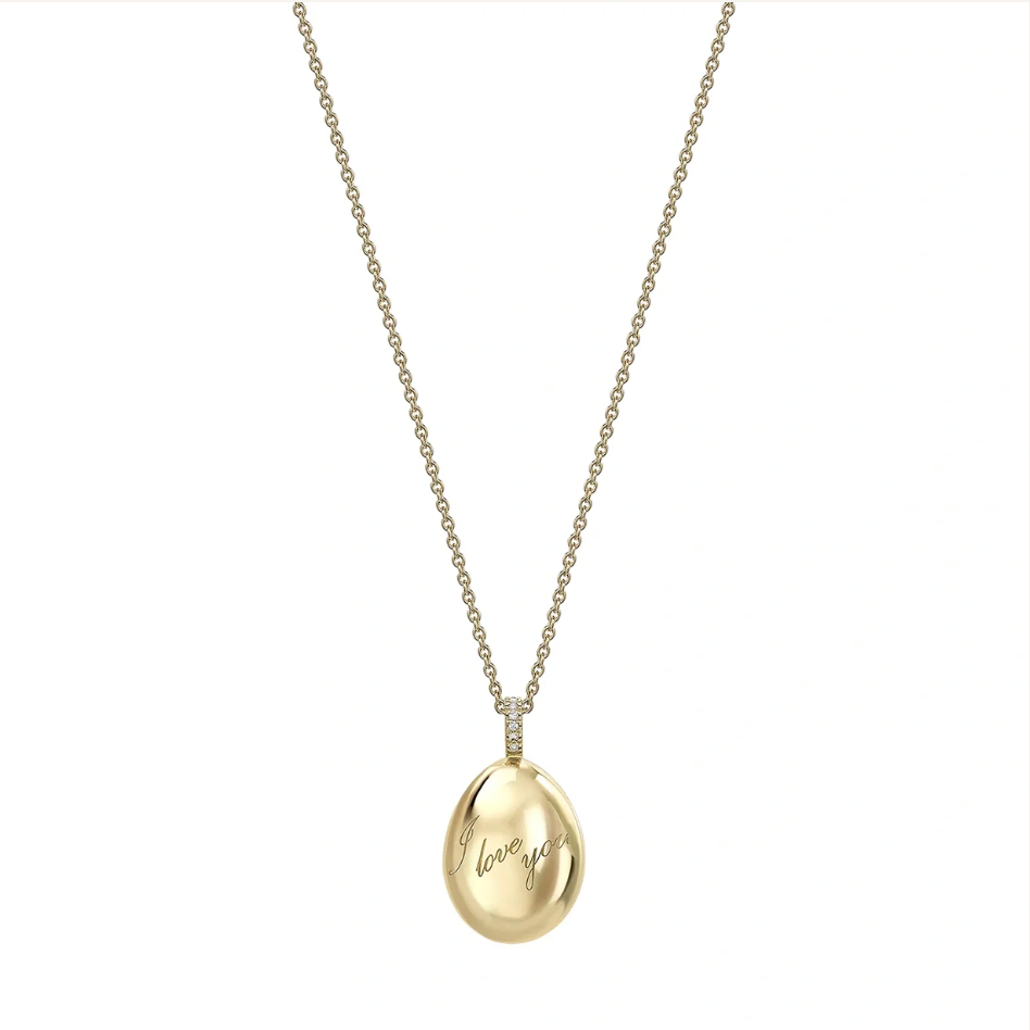 I Love You Egg Pendant