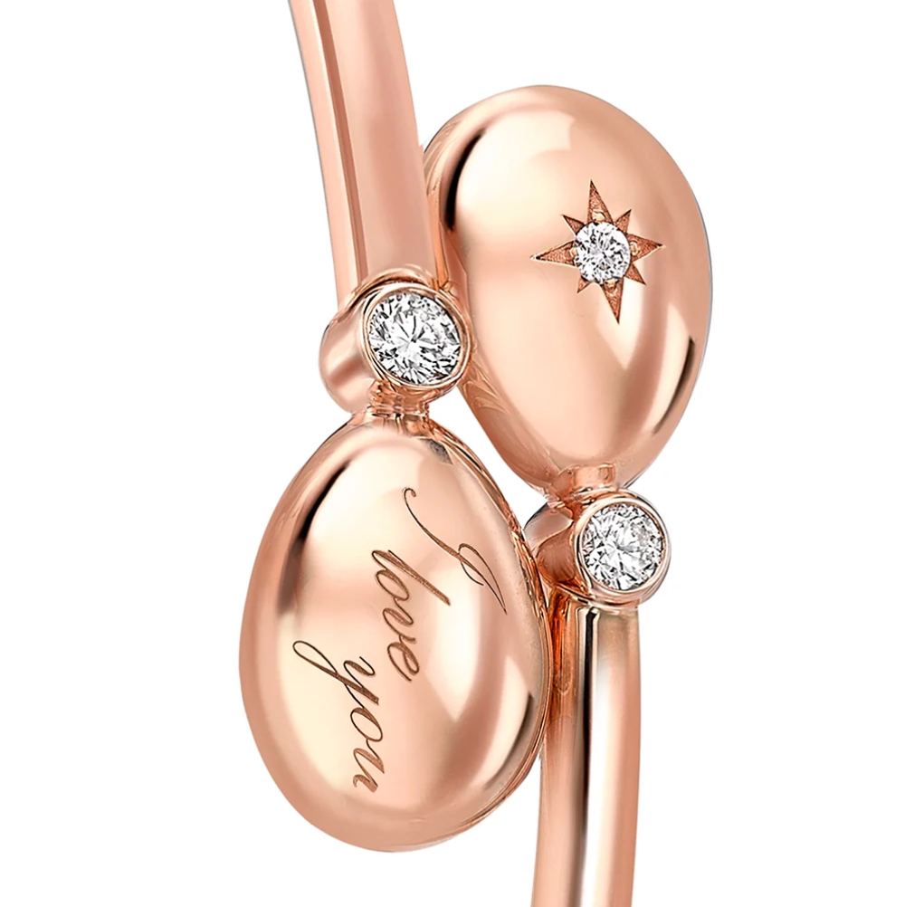 Fabergé Essence Rose Gold I Love You Crossover Bracelet