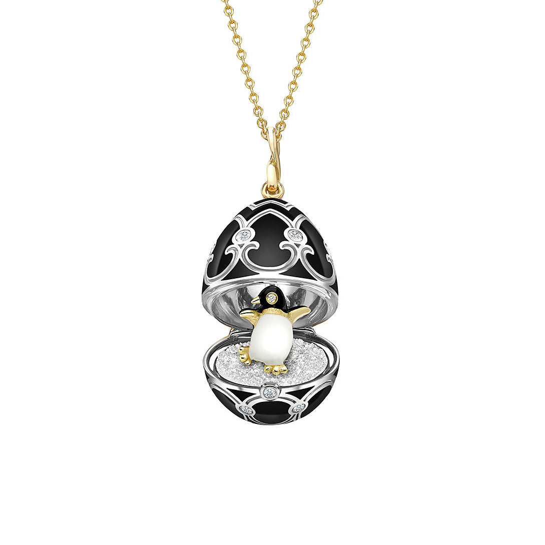 Faberge penguin egg surprise locket JQ Diamonds