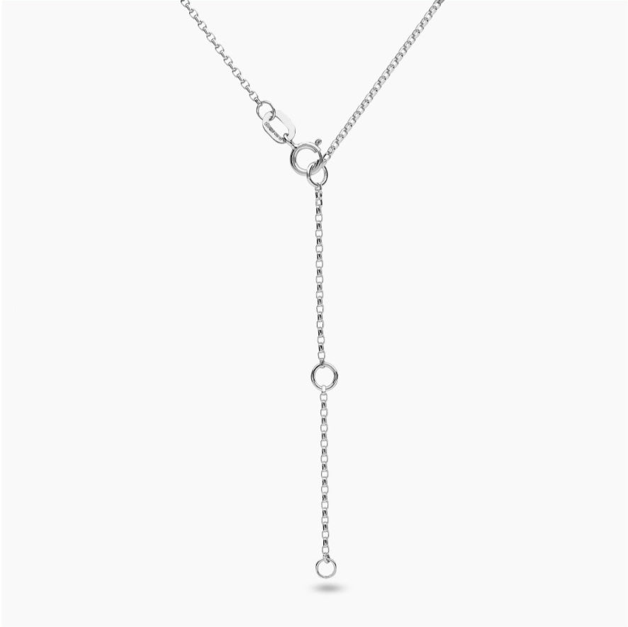 18K White Gold Akoya Pearl & Diamond Pendant With Chain